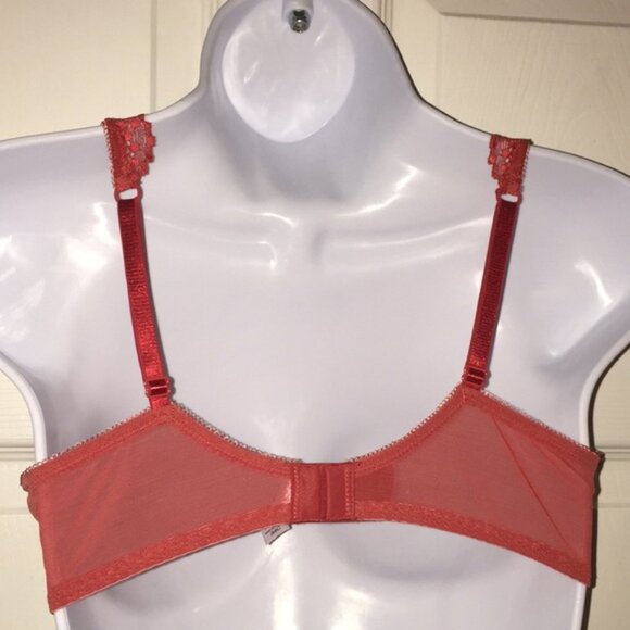 Victoria’s Secret Red Floral Lace Bra Size 34C - Picture 5 of 13